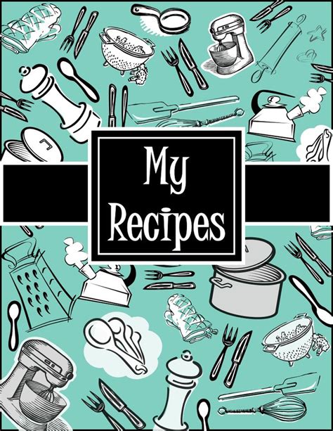 Front Cover Recipe Book Cover Page Printable